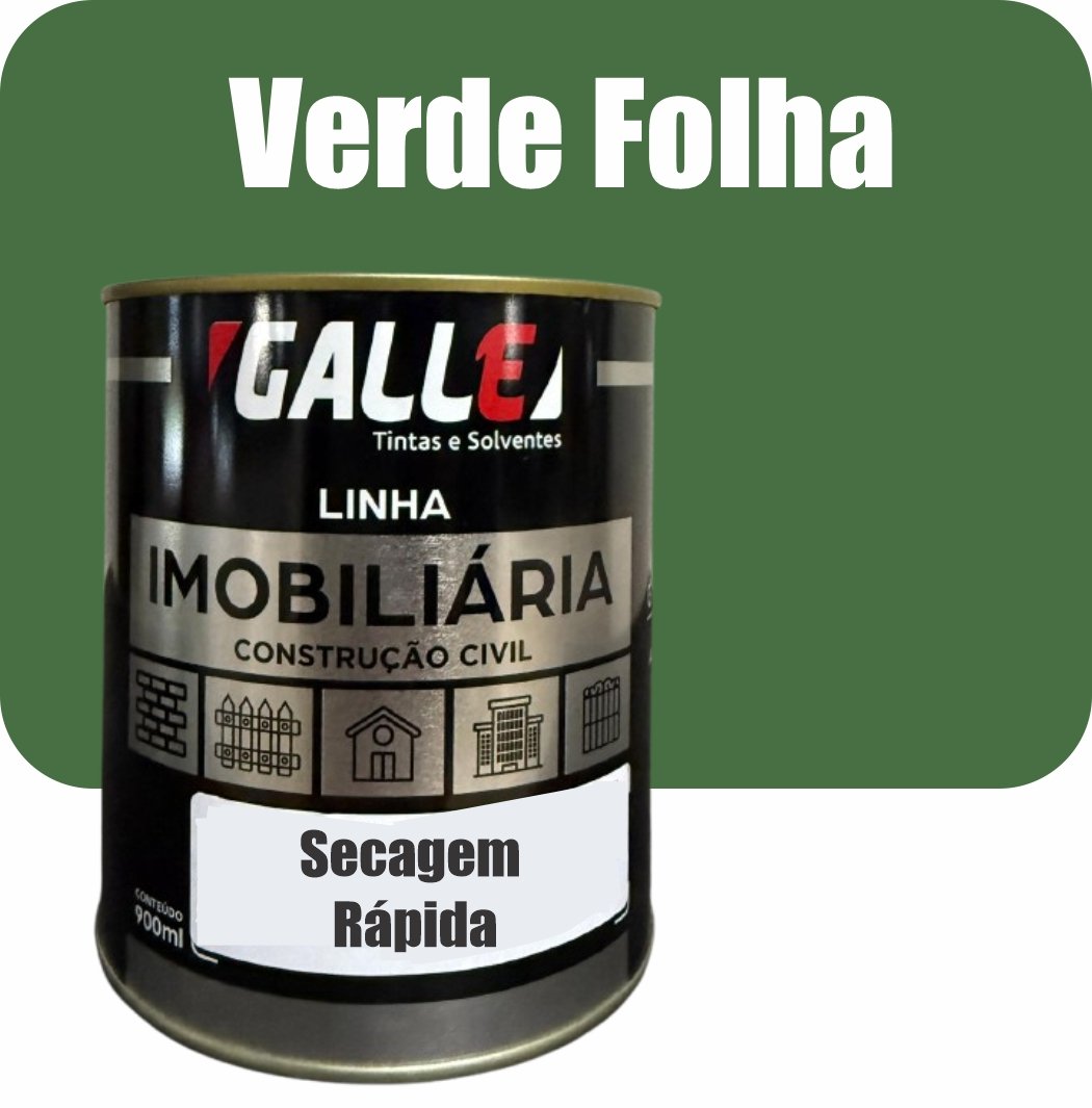 4377f6fd-ad42-4f25-a227-44cbcc108426 ESMALTE SINTETICO SECAGEM RAPIDA BRILHANTE 0,9L VERDE FOLHA GALLE