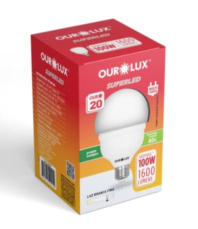 LAMPADA LED ALTA POT. 20W 1600LM E27 6500K OUROLUX 20350