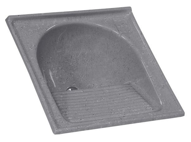 51005b00-1d63-43cd-8627-43982084a161 TANQUE 1 BOCA MARMORE SINTETICO N.1 60X60X25CM CINZA RORATO 500310