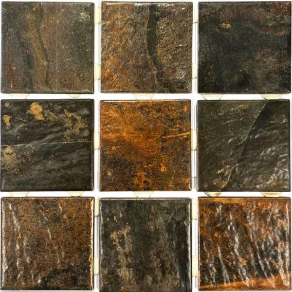 REVEST CER PISCINA/FACHAD 10X10 CORTEN BRIL CERAL (2,07) ENC