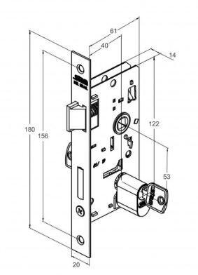 FECHADURA ROSETA QUAD INOX (35) 803/35 EXTERNA STAM 41747