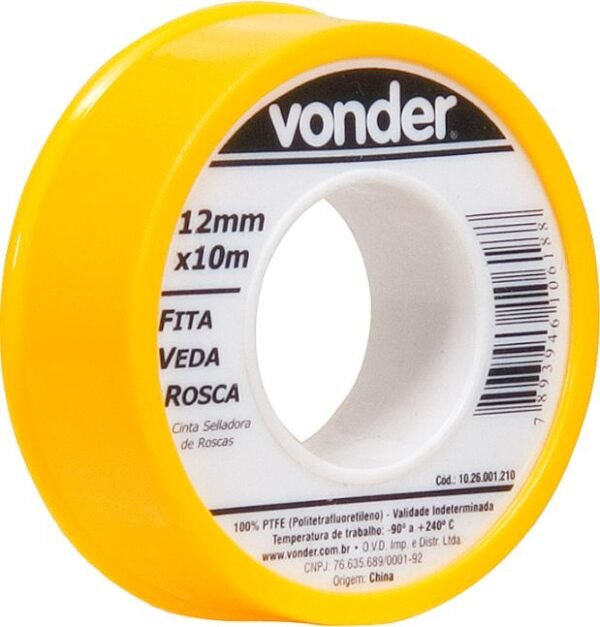 FITA VEDA ROSCA 12MMX10M VONDER 1026001210