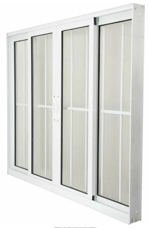 JANELA ALUM BRANCO 4F 150X120-8 C/GR NOBRE CRV 992630