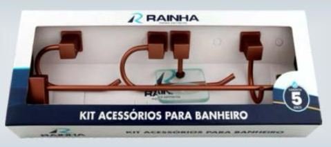 KIT SEMI LUXO SQUARE ROSE FOSCO INOX RAINHA 214968