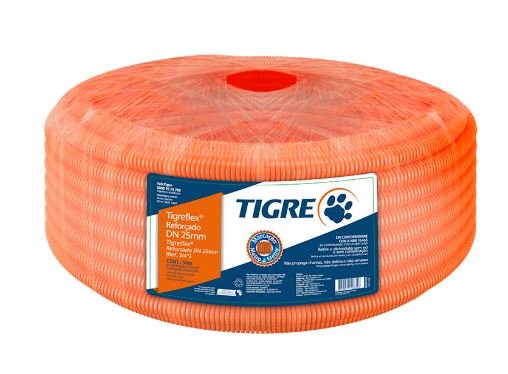 ELETRODUTO CORRUGADO REF LARANJA 20MM (1/2) ROLO 50M TIGREFLEX