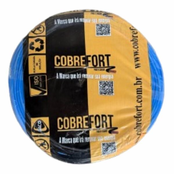 CABO FLEXIVEL 750V COBREFORT ROLO 100M 4,0MM AZUL