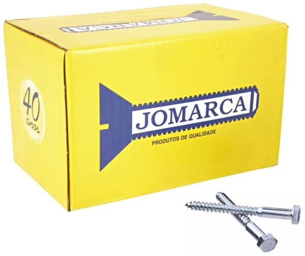 PARAFUSO SEXTAVADO ROSCA SOBERBA ZINC 1/4X50MM CAIXA (100) JOMARCA 04504