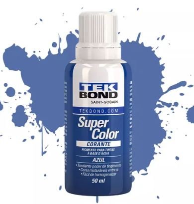 CORANTE LIQUIDO SUPER COLOR 50ML AZUL TEKBOND