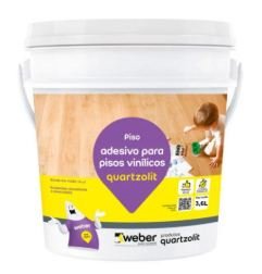 COLA ADESIVO PARA PISOS VINILICOS BRANCO 3,6L QUARTZOLIT