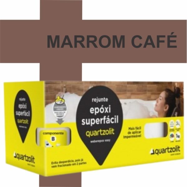 REJUNTE EPOXI SUPERFACIL 1KG MARROM CAFE QUARTZOLIT