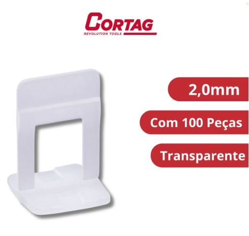 ESPAÇADOR NIVELADOR PISO SLIM CORTAG 3,0MM PACOTE C/100 62859