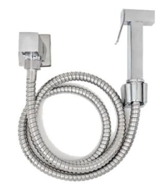 DUCHA HIGIENICA METAL CROMADA QUADRATTA COM GATILHO ULTRA METAIS LUXO