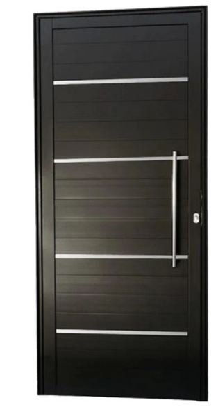 PORTA ALUMINIO PIVOTANTE COM FRIZO PRETA KING 210X100-E JP (ENC)