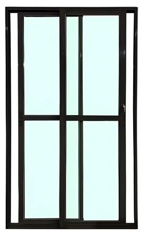 PORTA CORRER ALUMINIO MASTER D/E C/VIDRO PRETA 210X150 JP