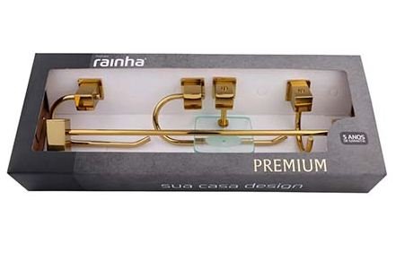KIT SEMI LUXO SQUARE GOLD BRILHANTE RAINHA 216785