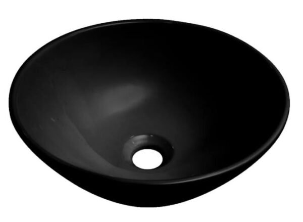 CUBA DE LOUÇA REDONDA 40X15 PRETA FOSCA NEOS