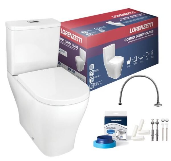 COMBO BACIA + CAIXA ACOPLADA LOREN CLASS BRANCA LORENZETTI 7720005