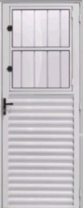 PORTA ALUMINIO POSTIGO+LAMINADA BRANCA 210X80-D JP