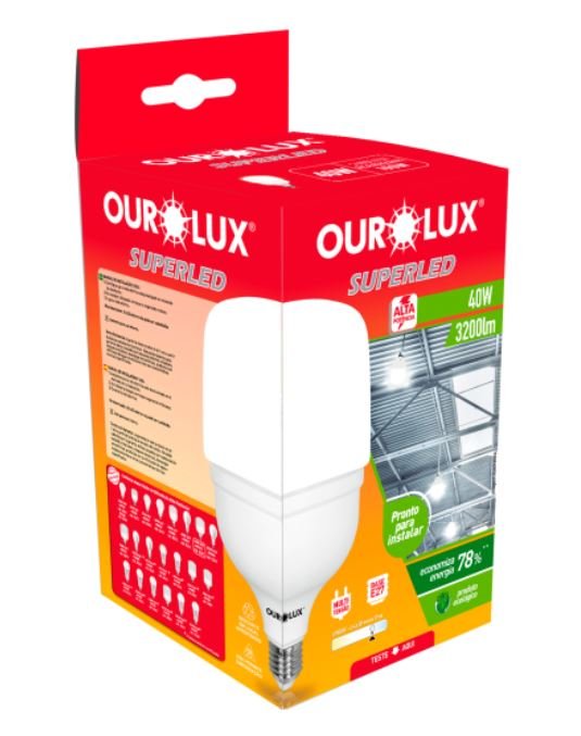 LAMP LED ALTA POT T40W E27 6500K OUROLUX 20365