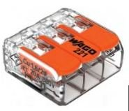 CONECTOR TIPO PARALELO 3X0,2-4MM 3P 32A 221-413 WAGO (3-AWG 24-12)
