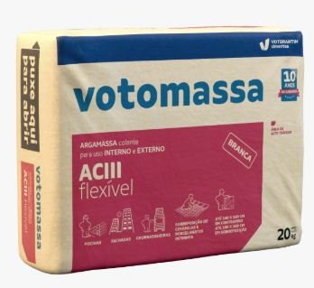 ARGAMASSA FLEXIVEL ACIII BRANCA (AC3) 20KG VOTORAN#