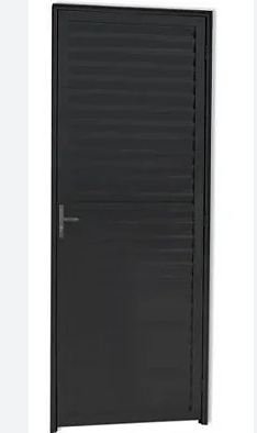 PORTA VENEZIANA LAMINADA PRETA 90X210 - ESQ JP (ENC)