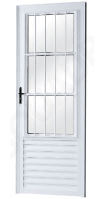 PORTA ALUMINIO POSTIGO+LAMINADA BRANCA KING 210X80-E JP (ENC)
