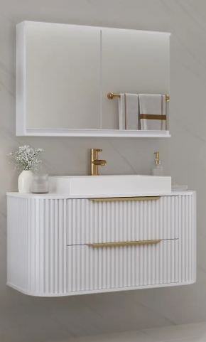 KIT (ESPELHEIRA+ARMARIO+CUBA) ALICE 100X49,5X42CM FABRIBAM