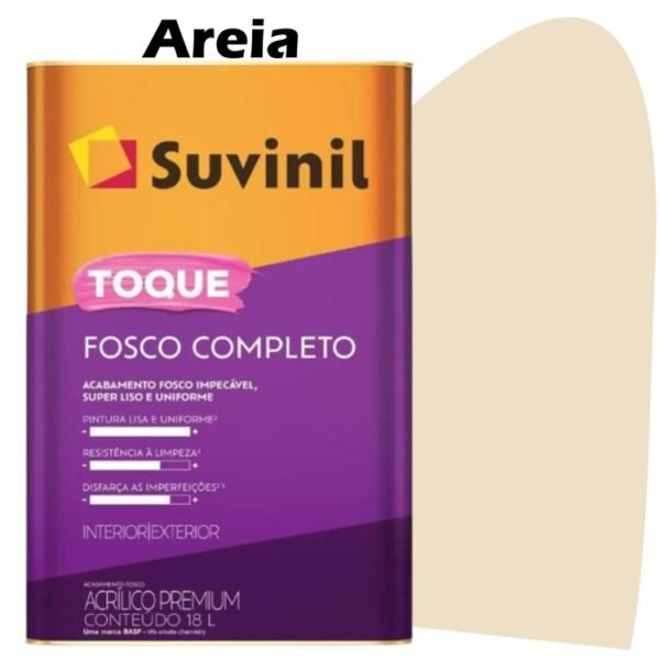 TINTA ACRILICA TOQUE FOSCO COMPLETO 18L AREIA SUVINIL