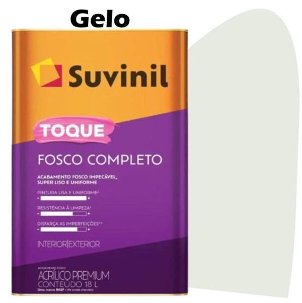 TINTA ACRILICA TOQUE FOSCO COMPLETO 18L GELO SUVINIL