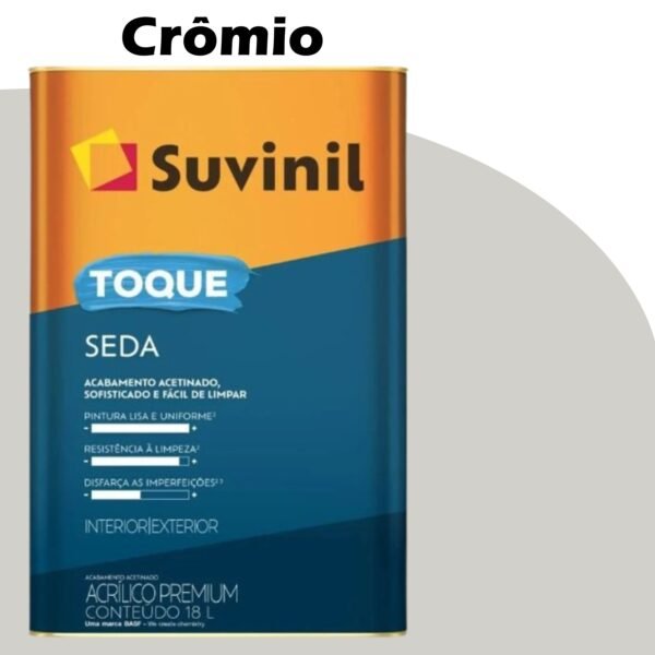 TINTA ACRILICA ACETINADA TOQUE SEDA 18L CROMIO SUVINIL