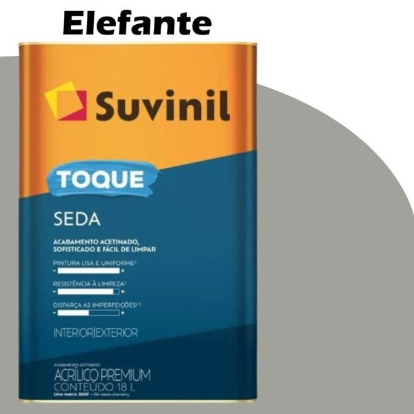 TINTA ACRILICA ACETINADA TOQUE SEDA 18L ELEFANTE SUVINIL