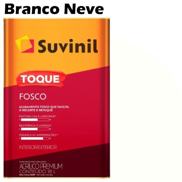 TINTA ACRILICA TOQUE FOSCO (CLASSICA) 18L BRANCO NEVE SUVINIL