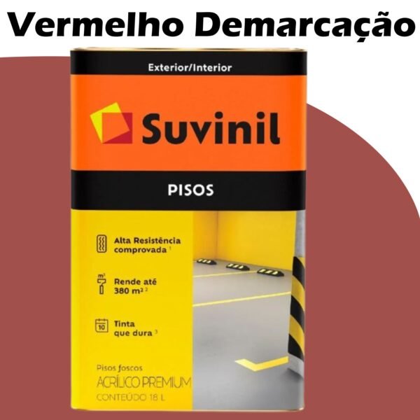 TINTA ACRILICA FOSCO PREMIUM PISOS 18L VERMELHO DEMARCACAO SUVINIL