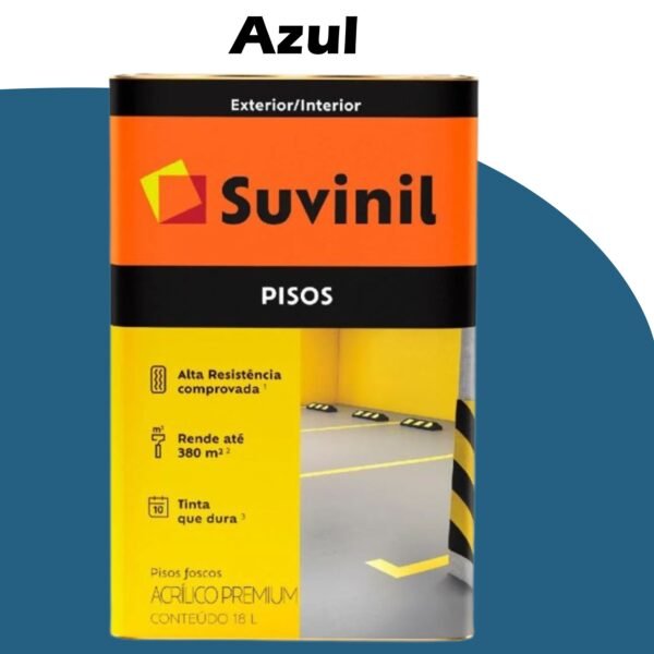 TINTA ACRILICA FOSCO PREMIUM PISOS 18L AZUL SUVINIL