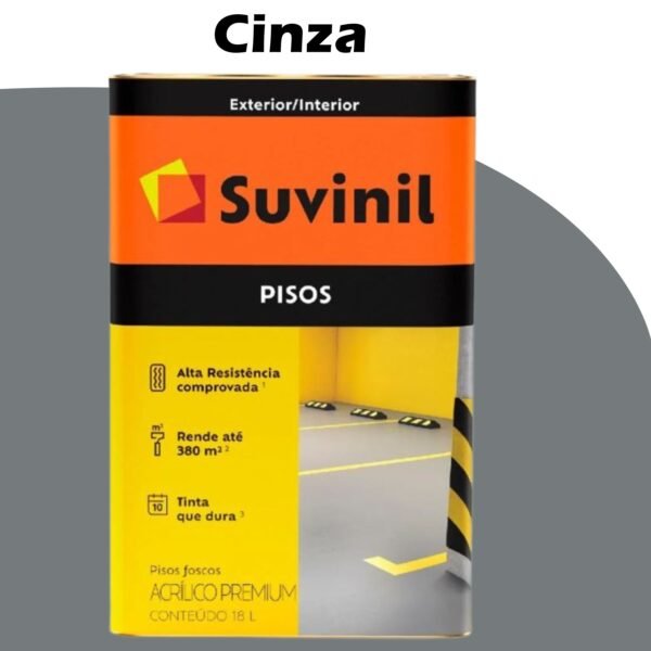 TINTA ACRILICA FOSCO PREMIUM PISOS 18L CINZA SUVINIL