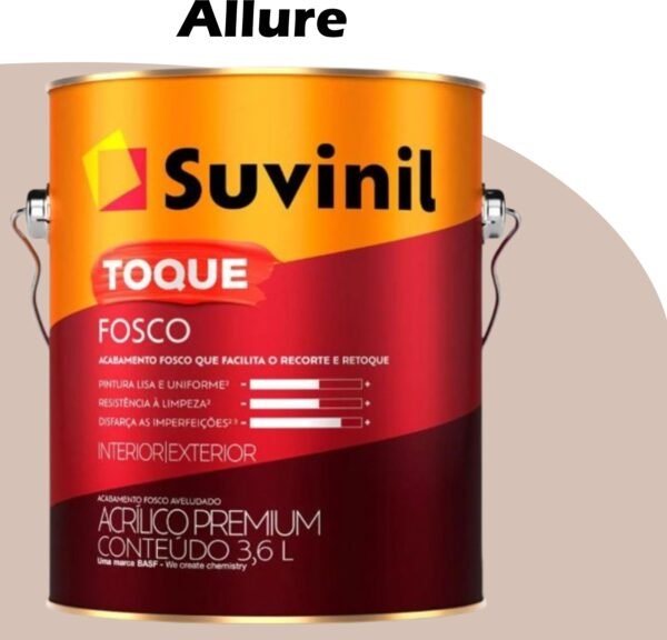 TINTA ACRILICA TOQUE FOSCO (CLASSICA) 3,6L ALLURE SUVINIL