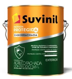 TINTA ACRILICA EMBORRACHADA FACHADA PROTEGIDA 3,6L BRANCO NEVE SUVINIL