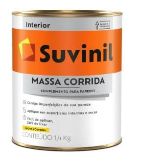 MASSA CORRIDA INTERIOR 1.4KG (0,9L) SUVINIL
