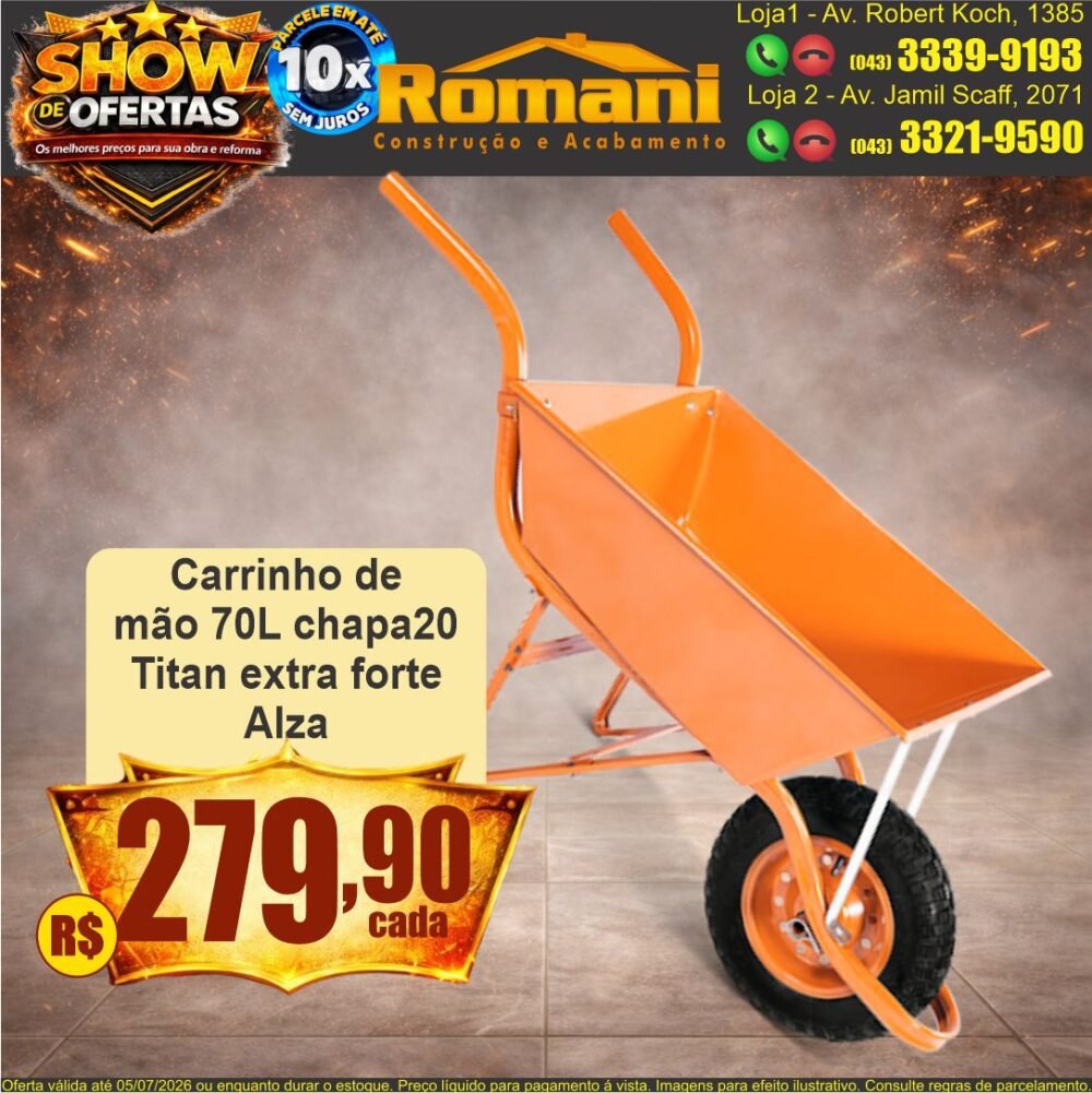 carrinho de mao alza titan show de ofertas promocao