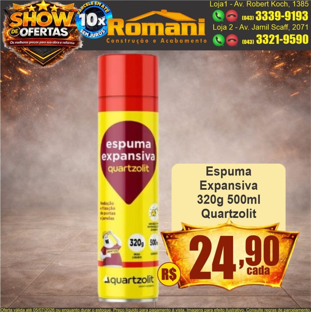 espuma expnasiva quartzolit