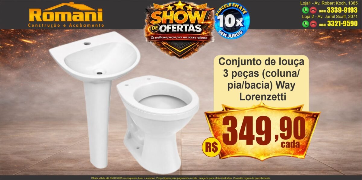 gr_conjunto 3 pecas louça lavatorio coluna bacia way lorenzetti show de ofertas promocao