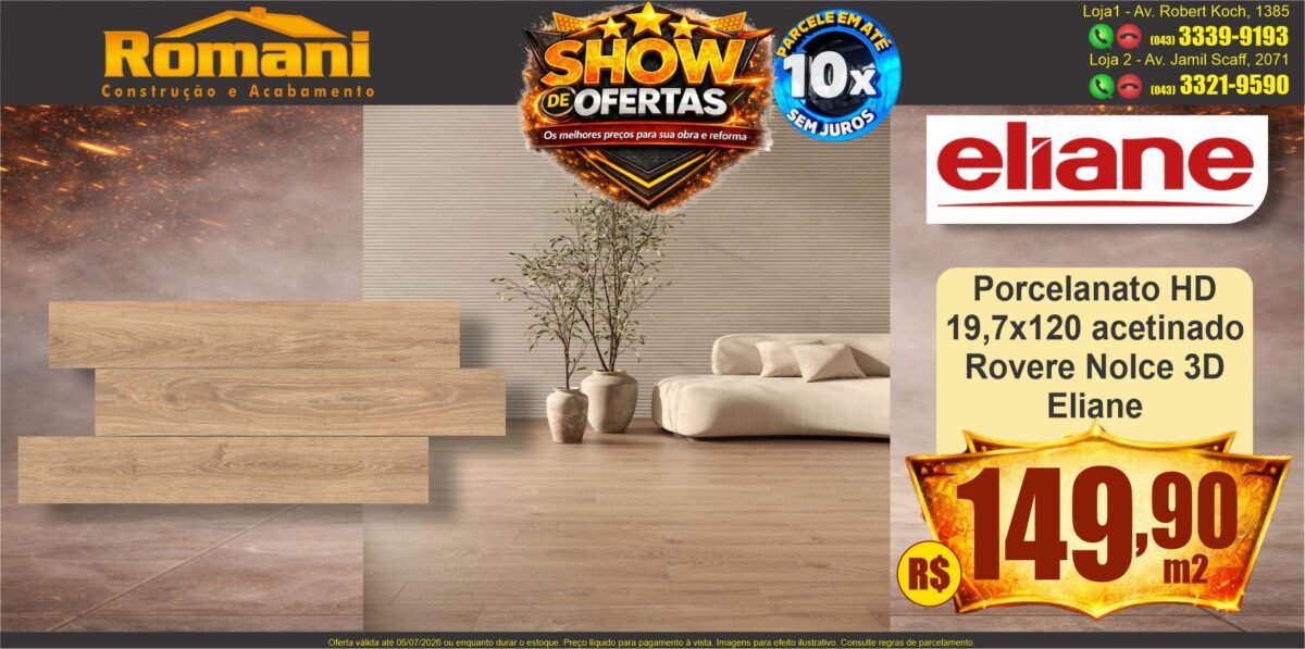 gr_porcelanato acetinado 19,7x120 rovere nolce acetinado 3d eliane show de oferta promocao