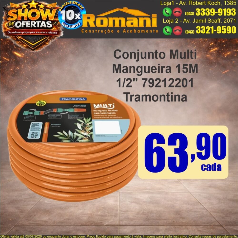 kit mangueira tramontina 15m show de ofertas promocao