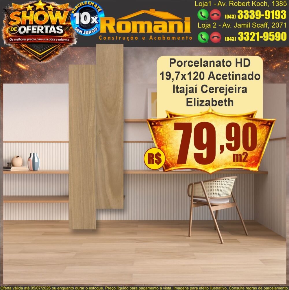porcelanto itajai cerejeira 19,7x120 acetinado elizabeth show de ofertas promocao
